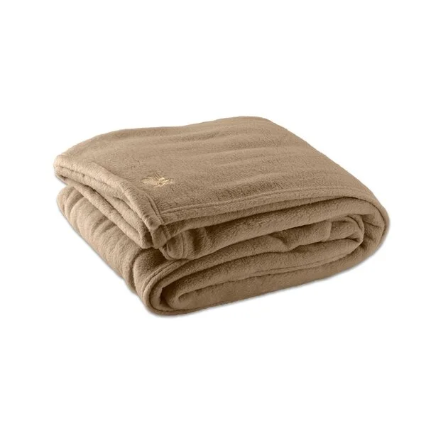 TAN FLEECE BLANKET KING 108X90